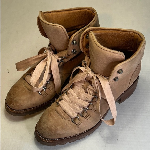 FRYE WOMENS TART PINK BOOTS GENUINE LEATHER ALTA HIKERBOOT IN DUSTY ROSE 9B